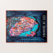 De stad Shadows Fantasy Art benaderen Legpuzzel (Horizontaal)