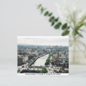 De stad skyline in Ierland, O'Connell Bridge Dubli Briefkaart (Staand voorkant)