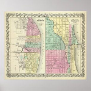De stad St. Louis Missouri Poster