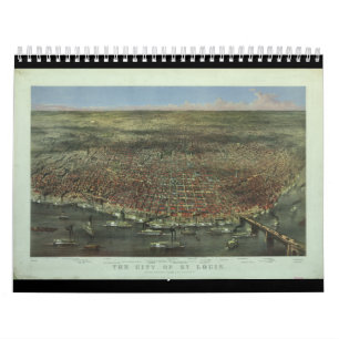 De stad St. Louis Missouri vanaf 1874 Kalender