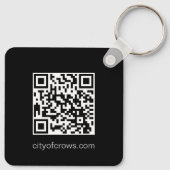 De stad van de kraaien Logo Sleutelhanger (Achterkant)