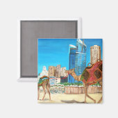 De Stad van Dubai Magnet Magneet (Voorkant / Achterkant)