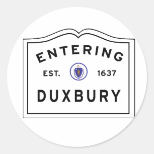 De stad van DUXBURY betreden Ronde Sticker
