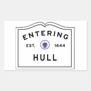 De stad van Hull betreden Rechthoekige Sticker
