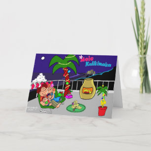 De Stad van Kalikimaka van Mele steekt Wenskaart Feestdagen Kaart