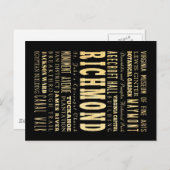 De Stad van Richmond als het Art. van de Briefkaart (Voorkant / Achterkant)