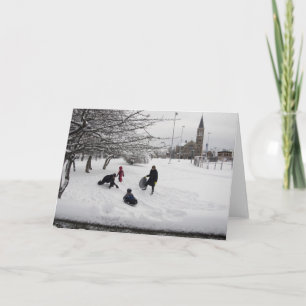 De Stad van Sledding Jersey van de winter Feestdagen Kaart