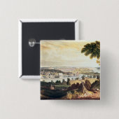 De stad Washington van buiten de marine Vierkante Button 5,1 Cm (Voorkant /achterkant)