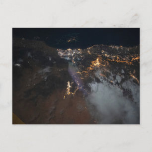De stadslichten van Jazan en zijn buitenwijken Briefkaart