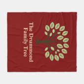 De stamboom met de geboortejaren fleece deken (Voorkant (Horizontaal))