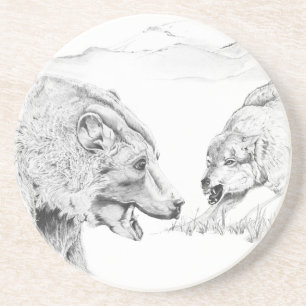 De Stand Off - Zandsteen Onderzetters