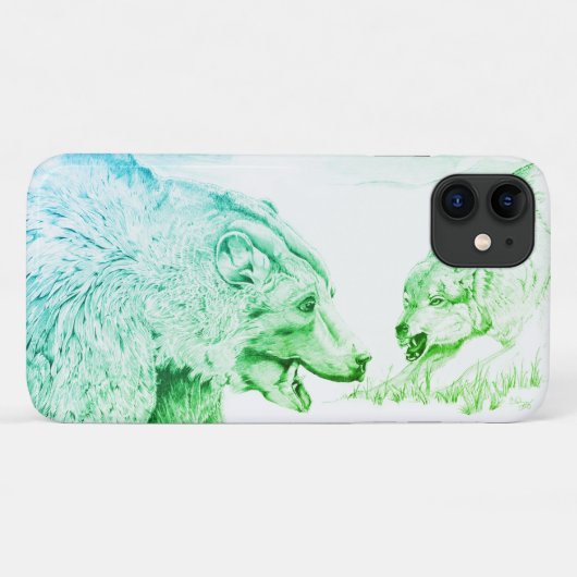 De stand uit (groen) Case-Mate iPhone case (Achterkant (horizontaal))
