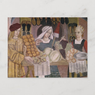 De standaard van de fruitverkopers briefkaart