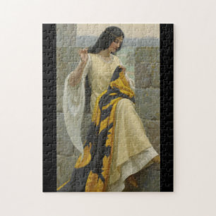 De standaard wordt getild door Edmund Leighton, c. Legpuzzel