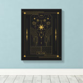 De Star tarot-kaart, Celestial Canvas Afdruk (Insitu (Houten vloer))
