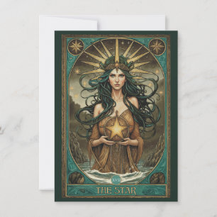 De Star Tarot Kunst Plat Dankkaart Bedankkaart