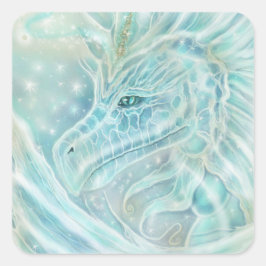 De 'Starlight' Drakenfantasie van Renee Lavoie Vierkante Sticker