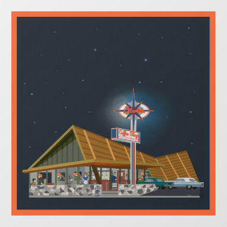 De Starlite Coffee Shop Raamsticker