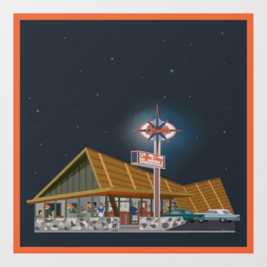 De Starlite Coffee Shop Raamsticker (Vel)