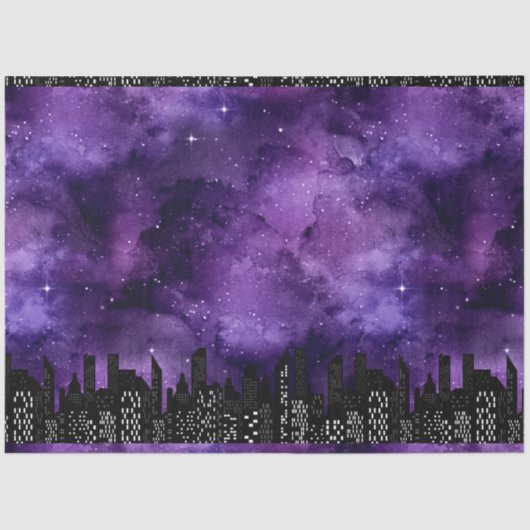 De Starry Skyline serie Design 1 Tissuepapier (Voorkant)