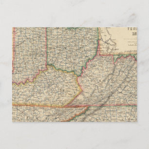 De staten Delaware en Maryland Briefkaart