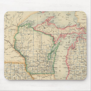 De staten Michigan, Wisconsin en Iowa Muismat