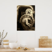 De Steamfitter van Lewis Hine Poster (Keuken)