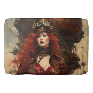 De Steampunk vrouw Badmat