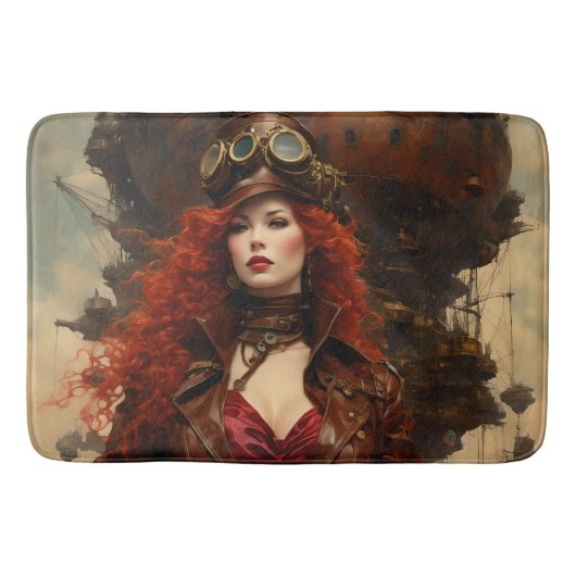 De Steampunk vrouw Badmat (Voorkant)