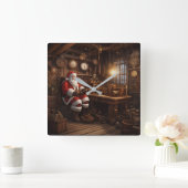 De Steampunk Workshop van de Kerstman Vierkante Klok (Huis)