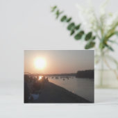 De Steden van de vierling bij Zonsondergang Briefkaart (Staand voorkant)