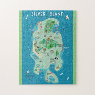 De steeltjes op Silver Island Jigzaag Puzzle Legpuzzel