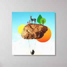 De steen van ons bestaan canvas afdruk