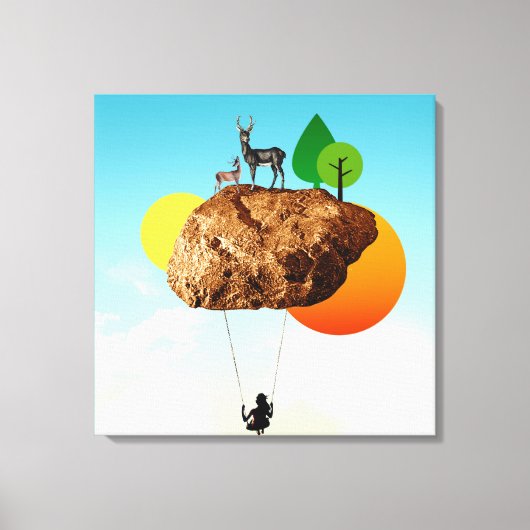 De steen van ons bestaan canvas afdruk (Voorkant)