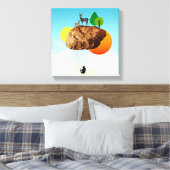 De steen van ons bestaan canvas afdruk (Insitu (Slaapkamer))