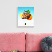 De steen van ons bestaan canvas afdruk (Insitu (Woonkamer))