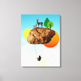 De steen van ons bestaan canvas afdruk