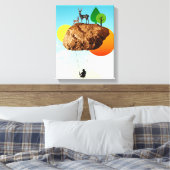 De steen van ons bestaan canvas afdruk (Insitu (Slaapkamer))