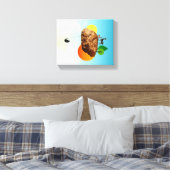 De steen van ons bestaan canvas afdruk (Insitu (Slaapkamer))