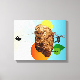 De steen van ons bestaan canvas afdruk