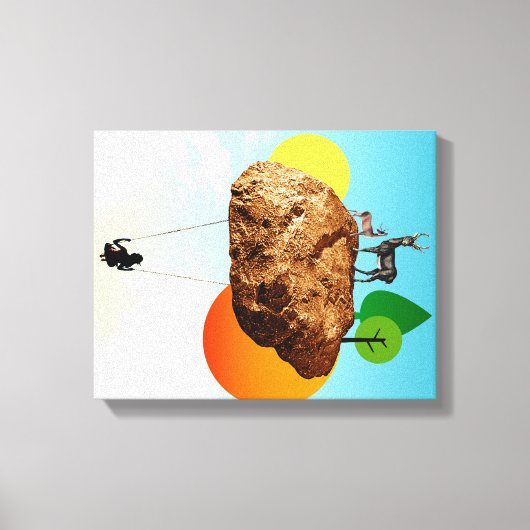 De steen van ons bestaan canvas afdruk (Voorkant)