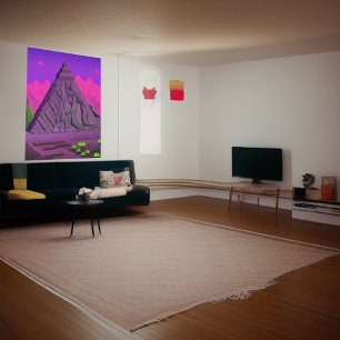 De steenpiramide AI Art Poster
