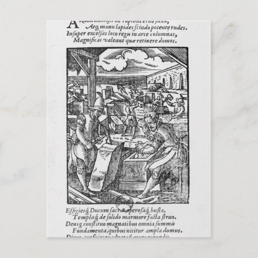 De steensnijder briefkaart (Voorkant)