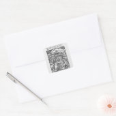 De steensnijder vierkante sticker (Envelop)