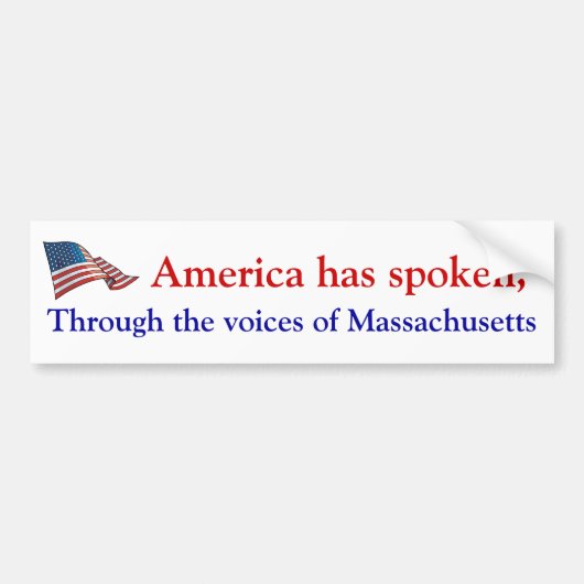 De stem van Amerika Bumpersticker (Voorkant)