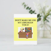 De stem van de bibliothecaris van mama briefkaart (Staand voorkant)