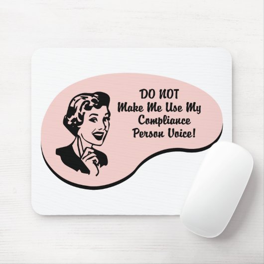 De Stem van de Persoon van de naleving Muismat (Met muis)