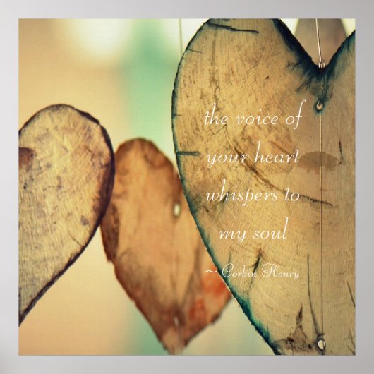 De stem van je hart fluistert naar mijn ziel poster (Voorkant)