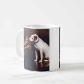 De stem van zijn meester koffiemok (Voorkant links)