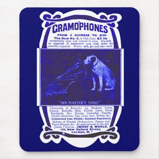 De stem van zijn meester muismat (Voorkant)